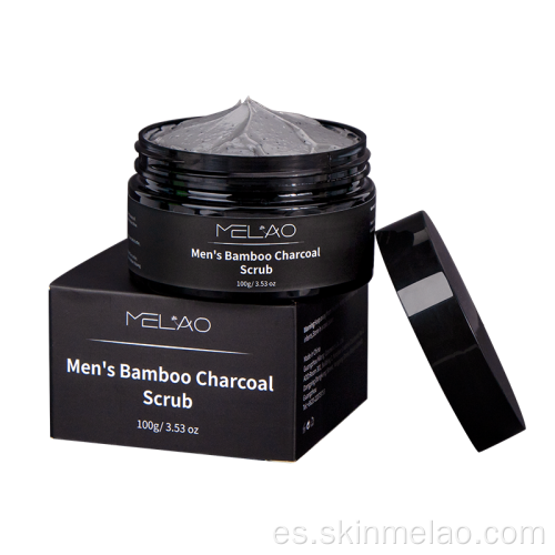 Exfoliante exfoliante de bambú de carbón de bambú masculino